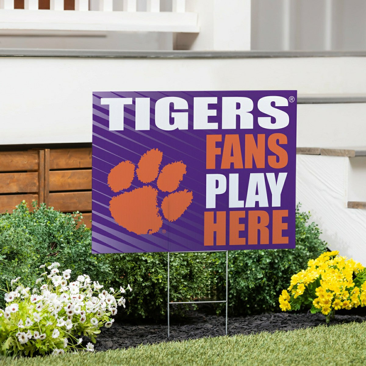 Clemson University Coroplast Yard Sign "Fans Play Here" - Collegiate Home