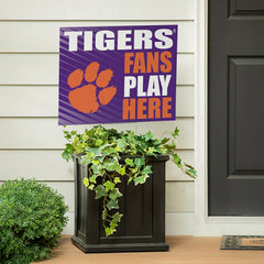 Clemson University Coroplast Yard Sign "Fans Play Here" - Collegiate Home