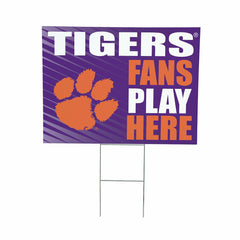 Clemson University Coroplast Yard Sign "Fans Play Here" - Collegiate Home