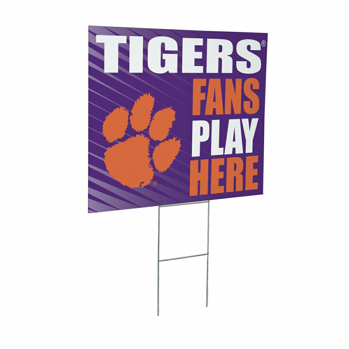 Clemson University Coroplast Yard Sign "Fans Play Here" - Collegiate Home