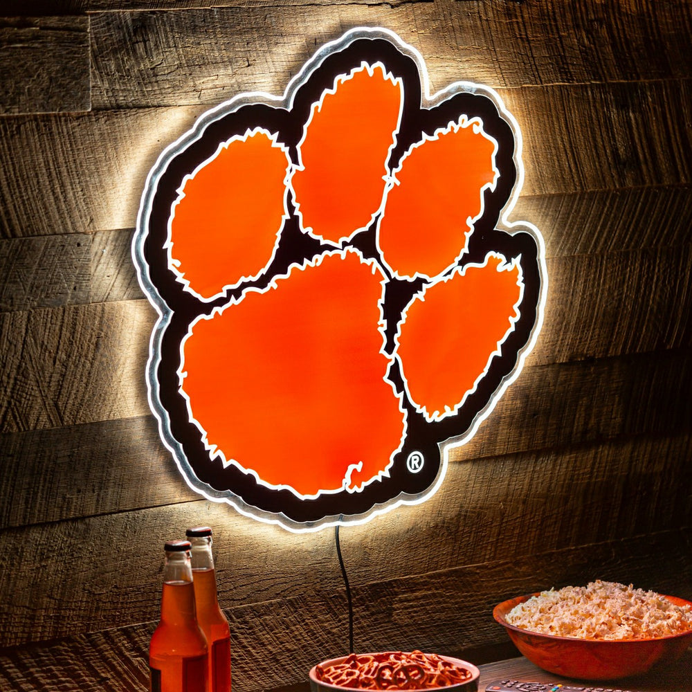 LED Wall Decor, Glazelite, College Mascot, Clemson University - Collegiate Home