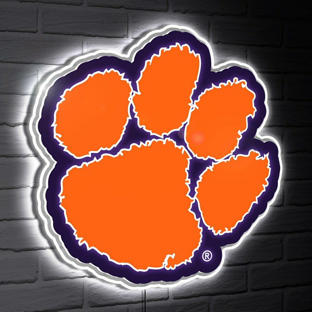 LED Wall Decor, Glazelite, College Mascot, Clemson University - Collegiate Home