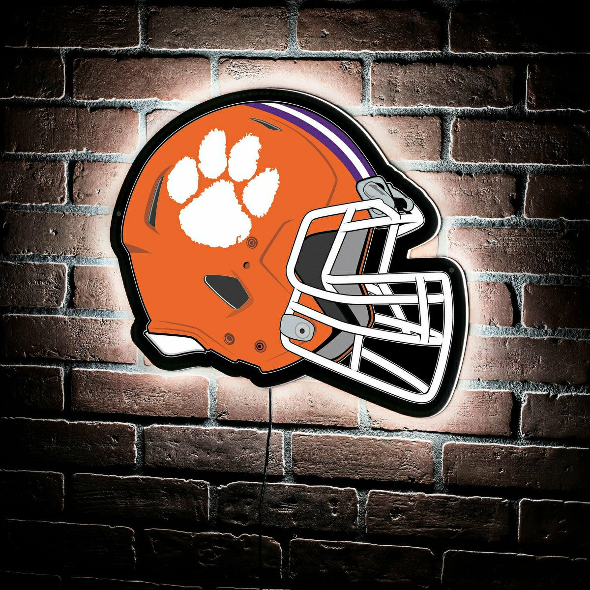 LED Wall Decor, Helmet, Clemson University - Collegiate Home