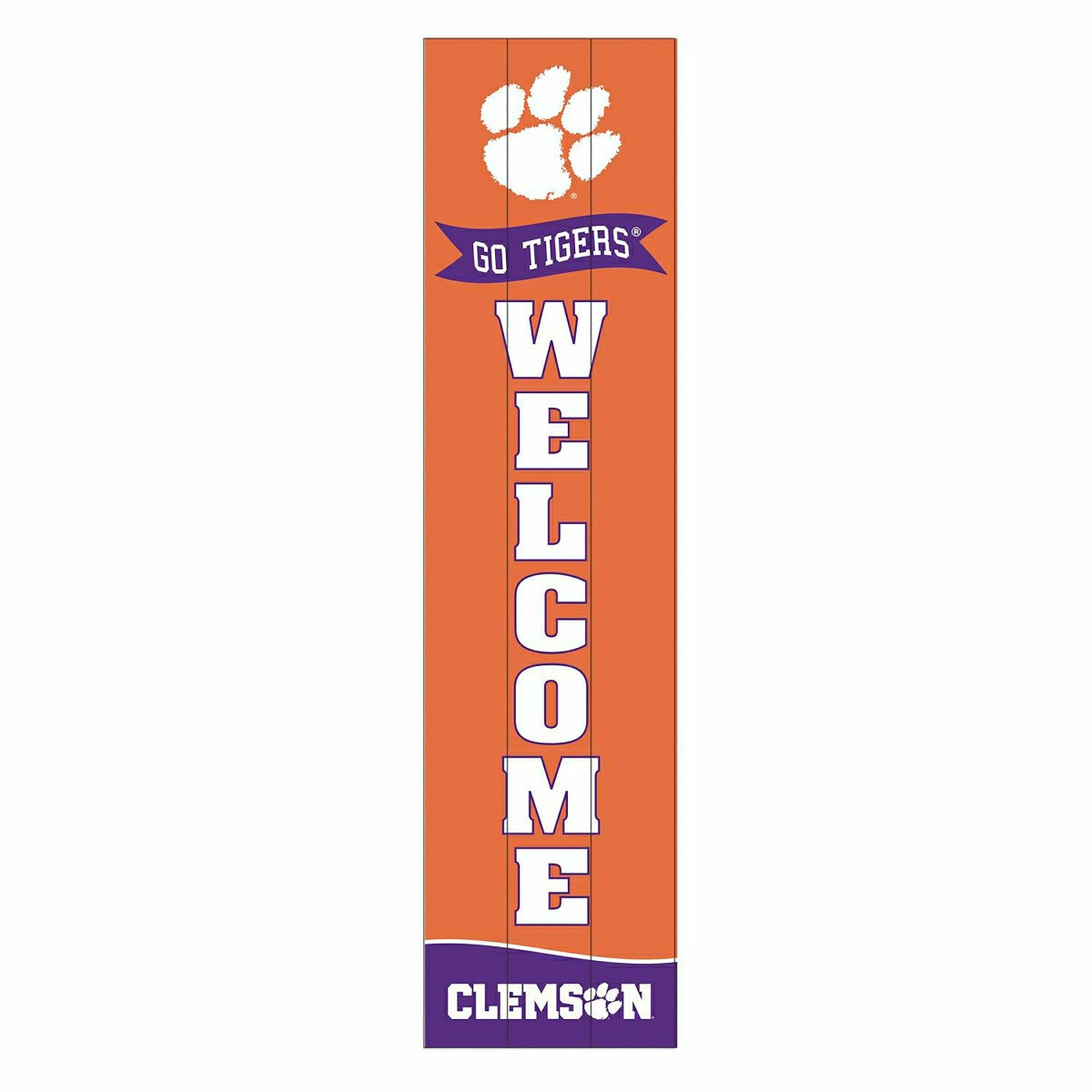 Clemson University Large Single Sided Leaner, 46" - Collegiate Home