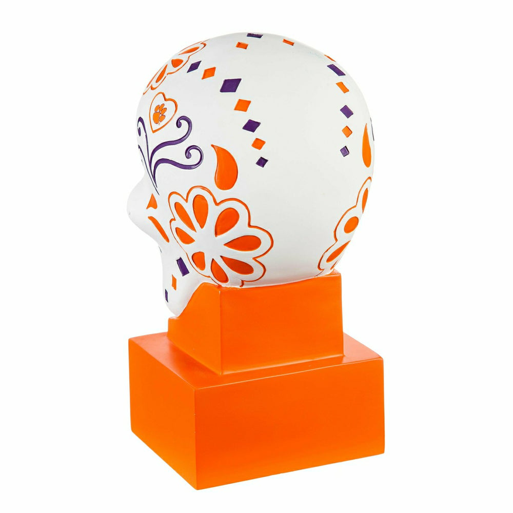 Clemson University Sugar Skull Statue - Collegiate Home