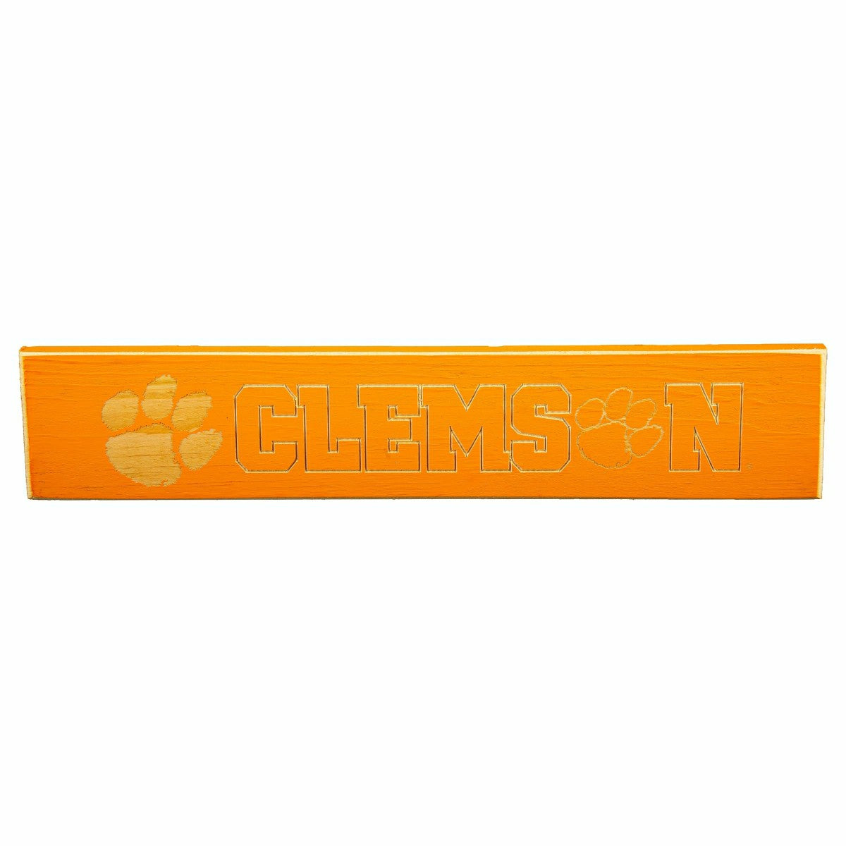 Clemson University Engraved Wood Sign, 3.5" x 18" - Collegiate Home