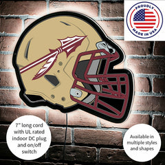 LED Wall Decor, Helmet, Florida State University - Collegiate Home