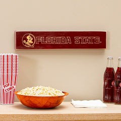 Florida State University Engraved Wood Sign, 3.5" x 18" - Collegiate Home