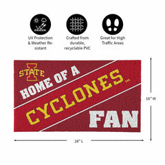 Iowa State University, PVC Mat COLOR, Home of a Fan - Collegiate