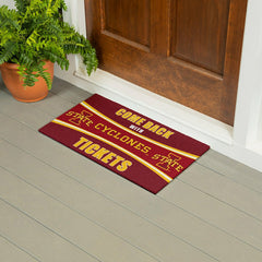 28" x 16" PVC Trapper Mat, Come Back with Tickets, Iowa State Universi - Collegiate