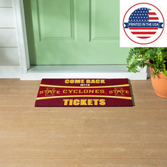 28" x 16" PVC Trapper Mat, Come Back with Tickets, Iowa State Universi - Collegiate