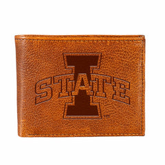 Iowa State University, Embossed 100% Genuine Tumbled Leather Passcase  - Collegiate Home