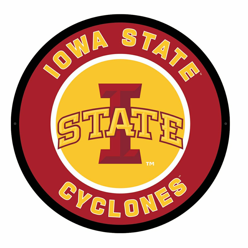 LED Wall Decor, Round, Iowa State University - Collegiate Home