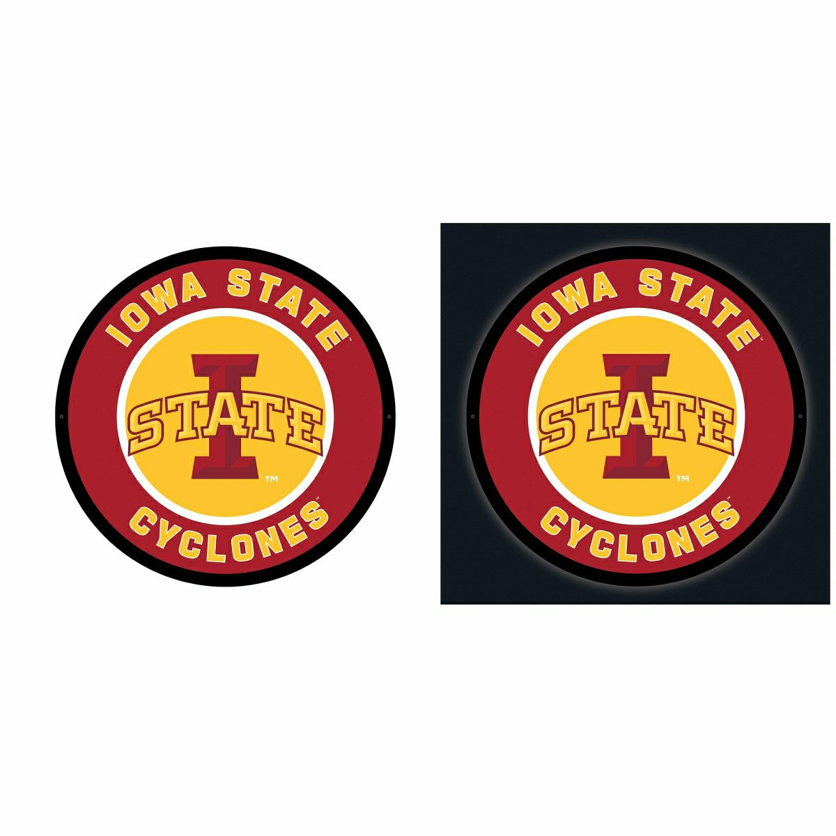 LED Wall Decor, Round, Iowa State University - Collegiate Home