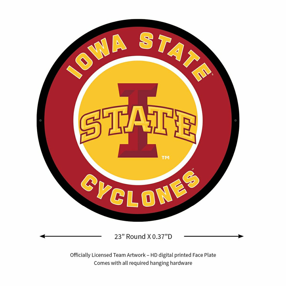 LED Wall Decor, Round, Iowa State University - Collegiate Home