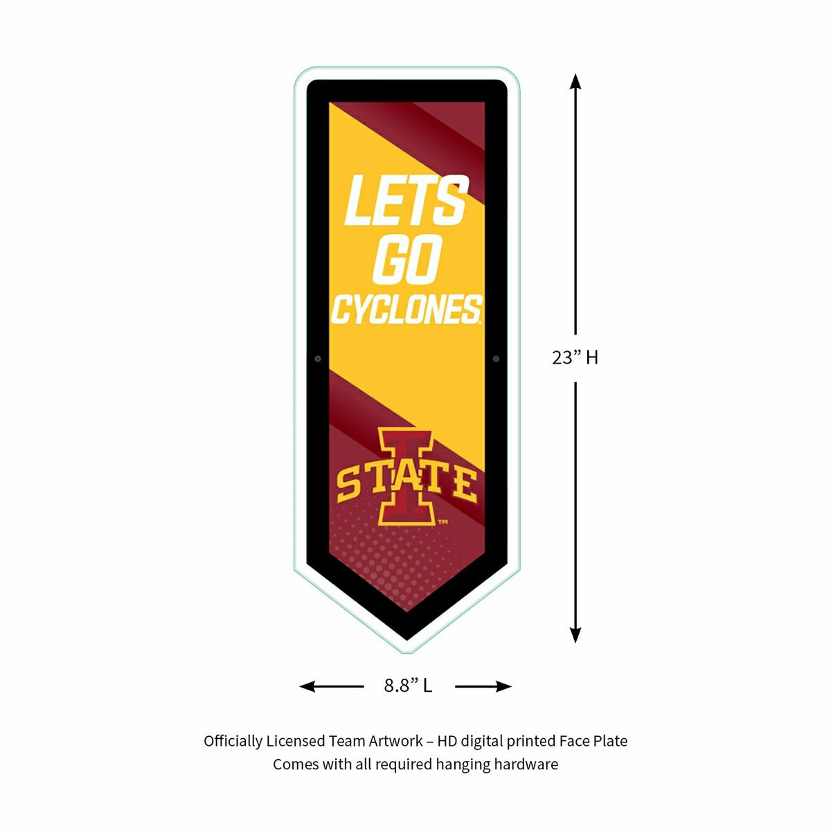 LED Wall Decor, Pennant, Iowa State University - Collegiate Home
