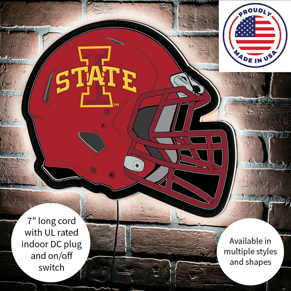 LED Wall Decor, Helmet, Iowa State University - Collegiate Home