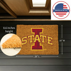 Coir Mat, 16"x28", Iowa State University - Collegiate