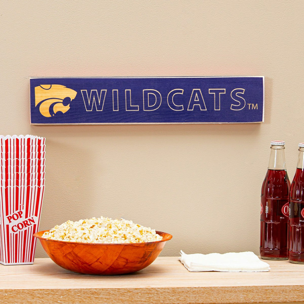 Kansas State University Engraved Wood Sign, 3.5" x 18" - Collegiate Home