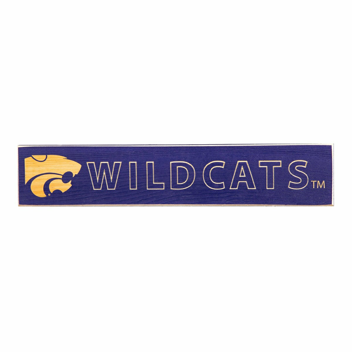 Kansas State University Engraved Wood Sign, 3.5" x 18" - Collegiate Home