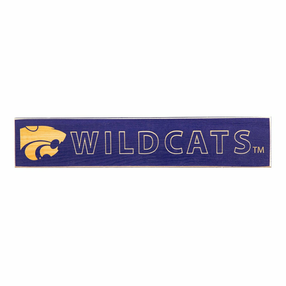 Kansas State University Engraved Wood Sign, 3.5" x 18" - Collegiate Home