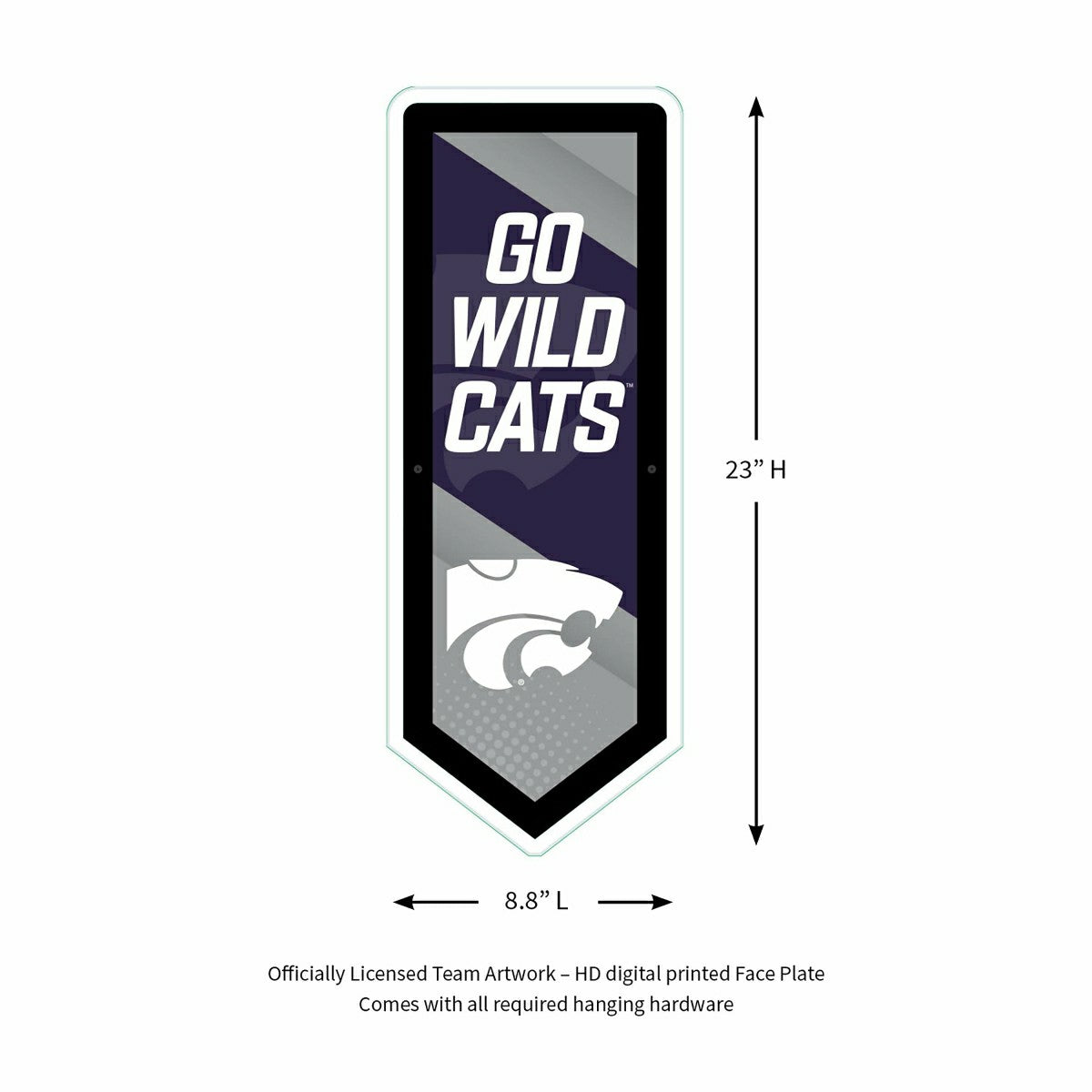 LED Wall Decor, Pennant, Kansas State University - Collegiate Home