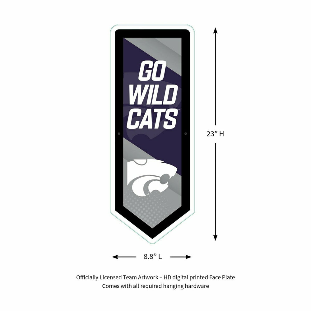 LED Wall Decor, Pennant, Kansas State University - Collegiate Home