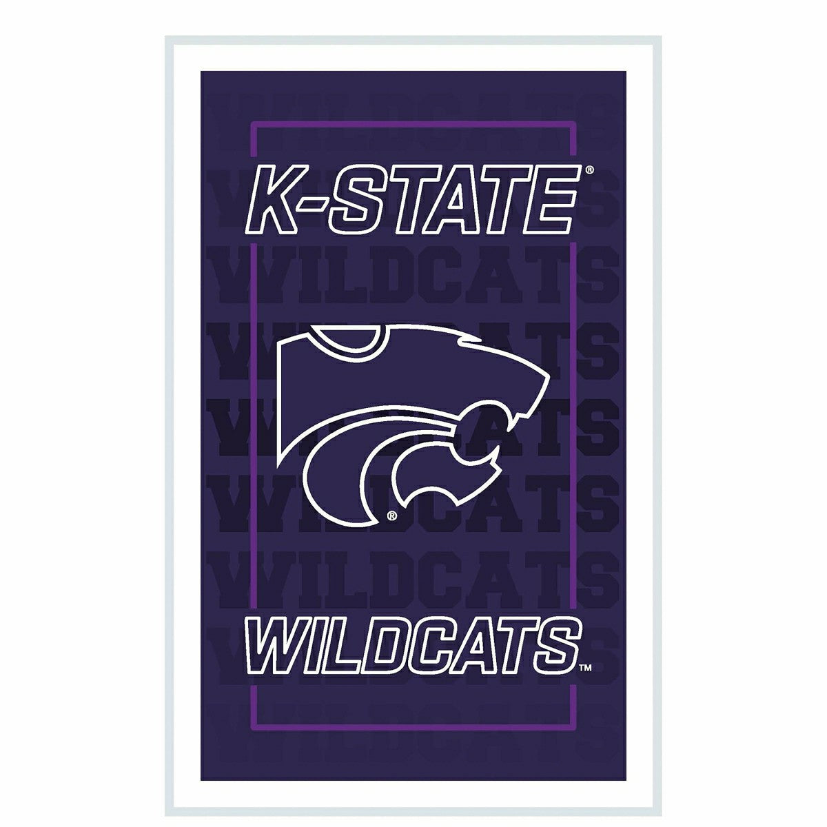 Kansas State University College Rectangle Neolite LED Decor - Collegiate Home