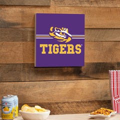 Louisiana State University Wood Wall Sign, 12x12 - Collegiate Home