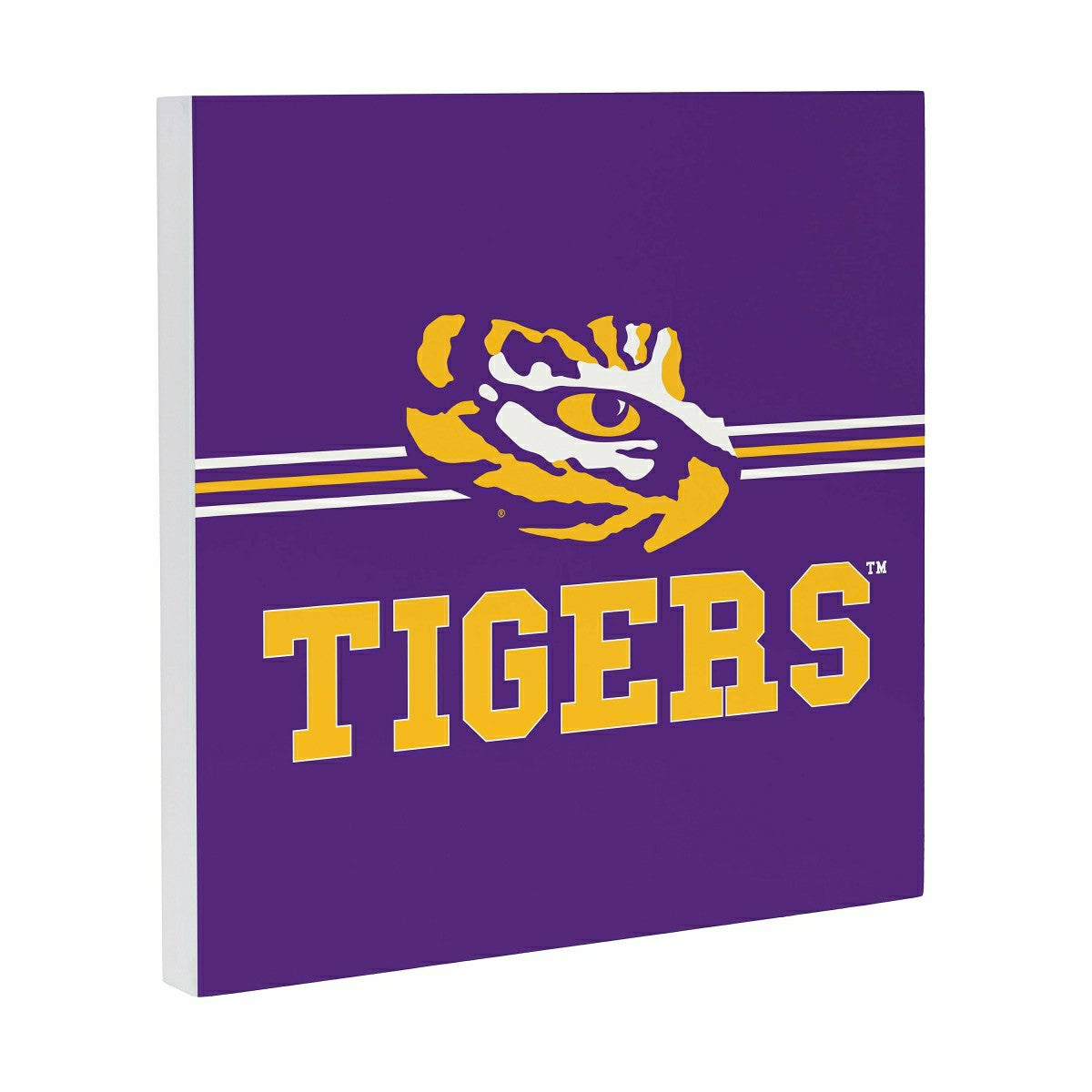 Louisiana State University Wood Wall Sign, 12x12 - Collegiate Home