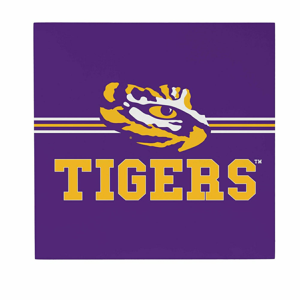 Louisiana State University Wood Wall Sign, 12x12 - Collegiate Home