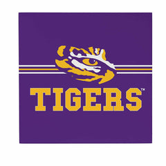 Louisiana State University Wood Wall Sign, 12x12 - Collegiate Home