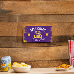 Louisiana State University Wood Wall Sign, 6x11 - Collegiate Home