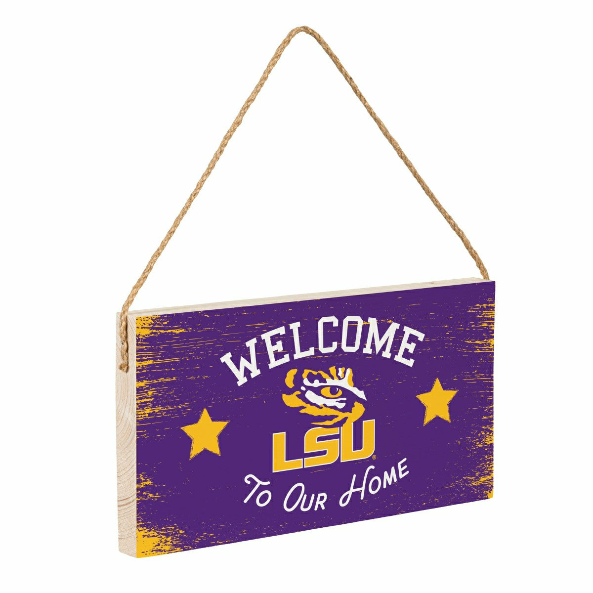 Louisiana State University Wood Wall Sign, 6x11 - Collegiate Home