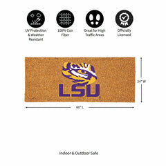 Louisiana State University Extra Large Full Color Coir Mat, 60"x24" - Collegiate