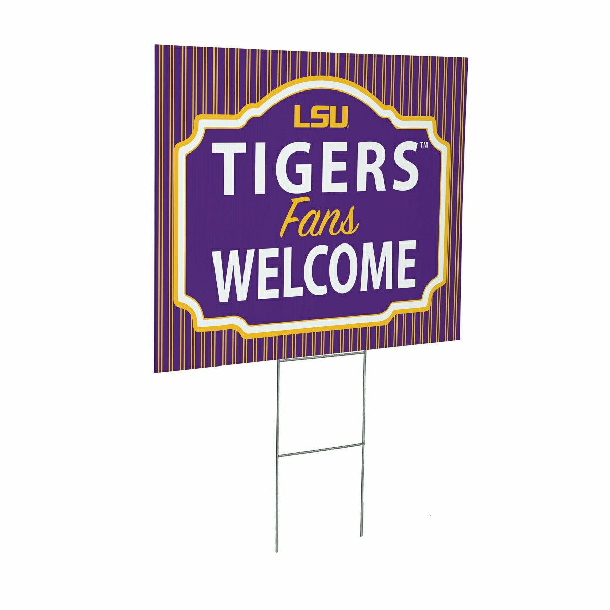 Louisiana State University Coroplast Yard Sign, "Fans Welcome" - Collegiate Home