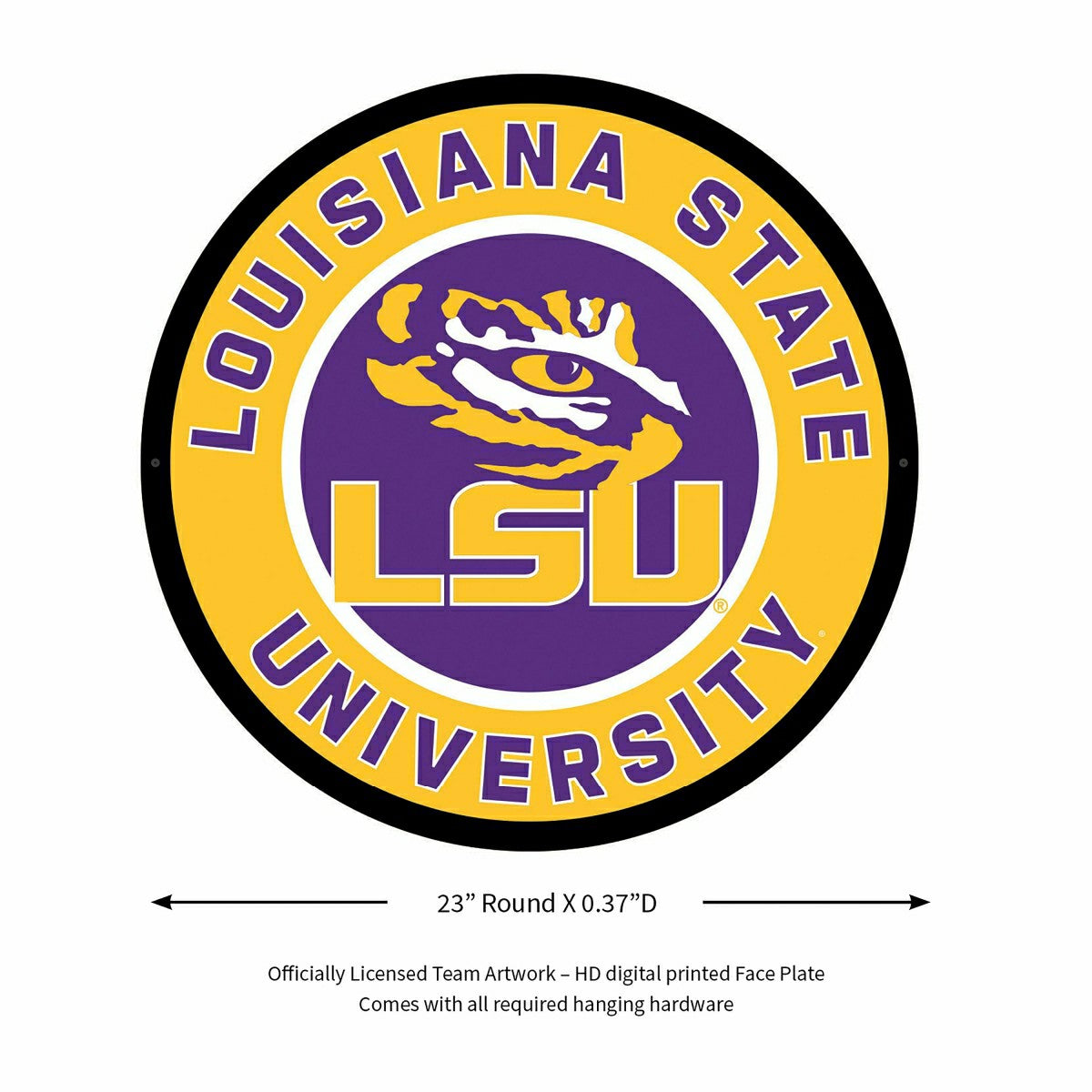 LED Wall Decor, Round, Louisiana State University - Collegiate Home