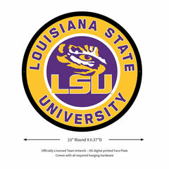 LED Wall Decor, Round, Louisiana State University - Collegiate Home