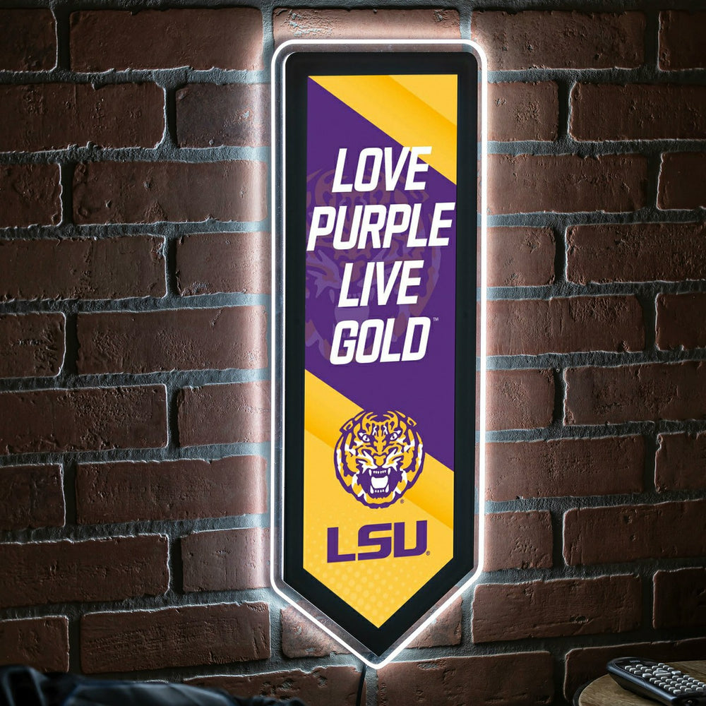 LED Wall Decor, Pennant, Louisiana State University - Collegiate Home