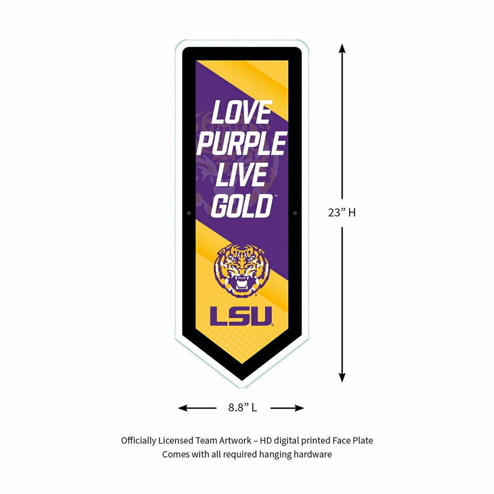 LED Wall Decor, Pennant, Louisiana State University - Collegiate Home