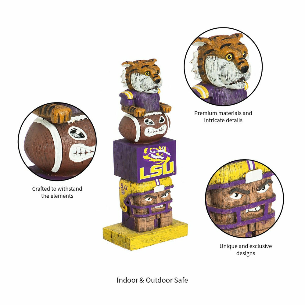 LSU Tigers Tiki Team Totem Garden Statue - Collegiate Home