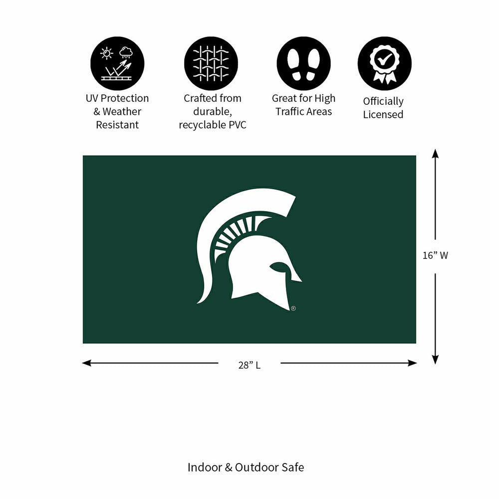 Full Color PVC Mat, 16" x 28", Michigan State University - Collegiate