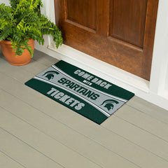 28" x 16" PVC Trapper Mat, Come Back with Tickets, Michigan State Univ - Collegiate