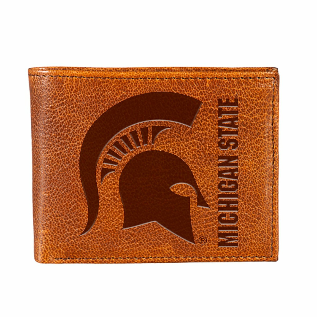Michigan State University, Embossed 100% Genuine Tumbled Leather Passc - Collegiate Home