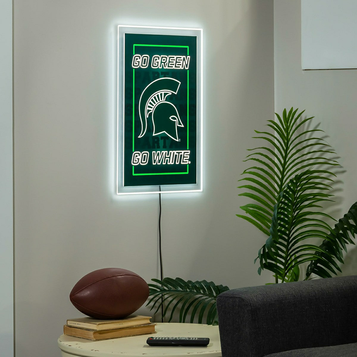 Michigan State University College Rectangle Neolite LED Decor - Collegiate Home