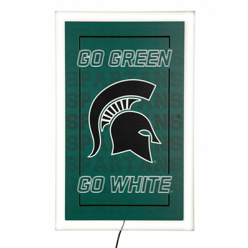 Michigan State University College Rectangle Neolite LED Decor - Collegiate Home
