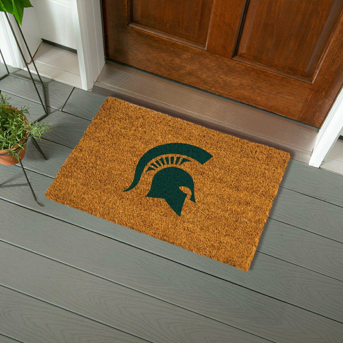 Coir Mat, 16"x28", Michigan State University - Collegiate