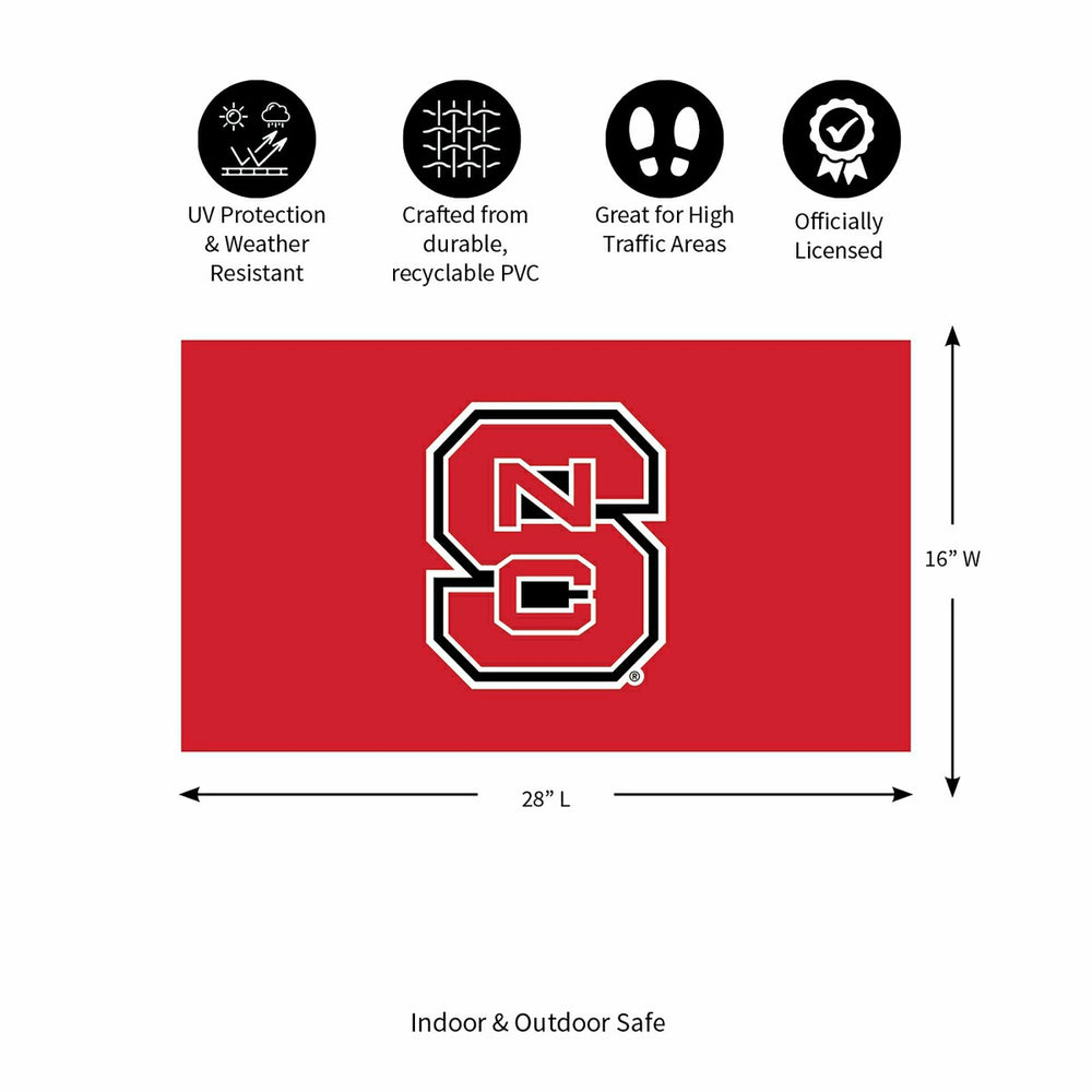 Full Color PVC Mat, 16" x 28", North Carolina State University - Collegiate