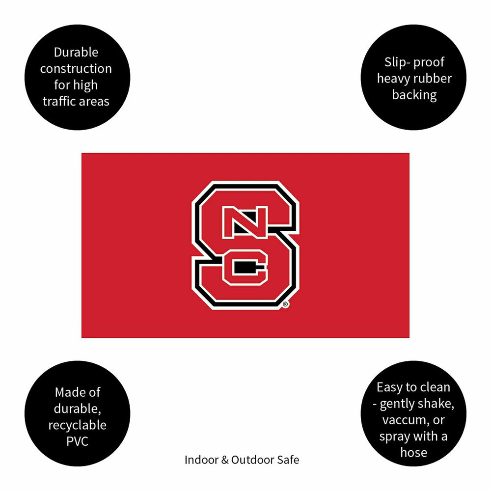 Full Color PVC Mat, 16" x 28", North Carolina State University - Collegiate
