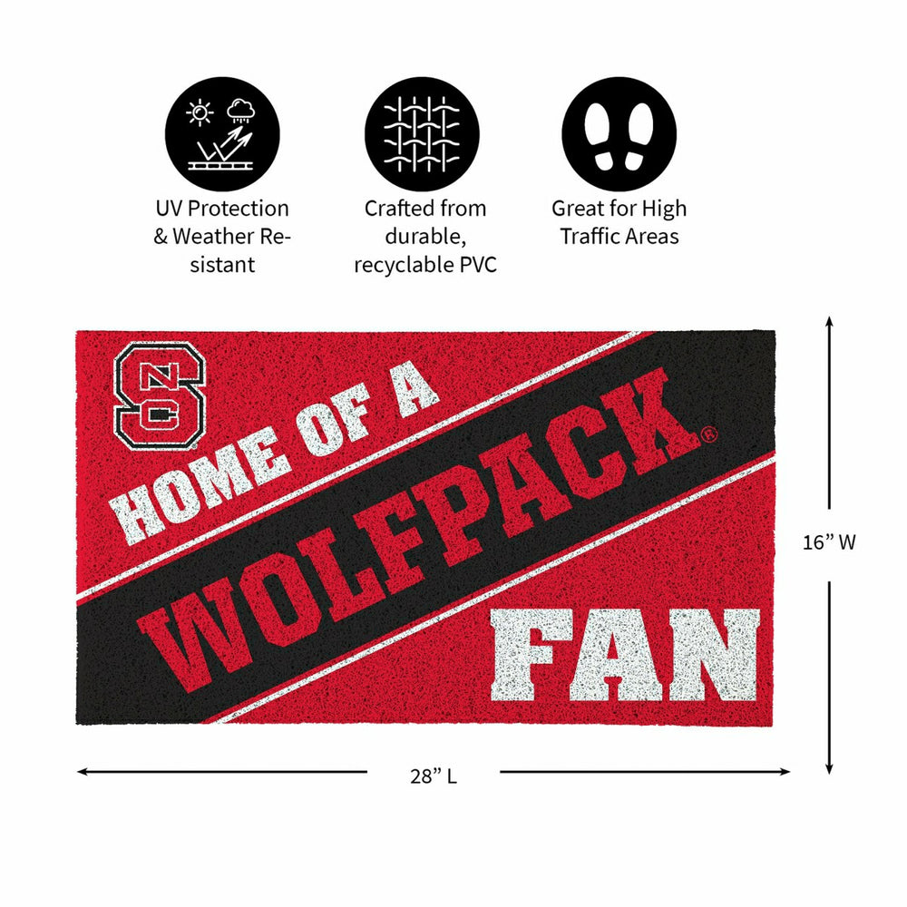 North Carolina State University, PVC Mat COLOR, Home of a Fan - Collegiate